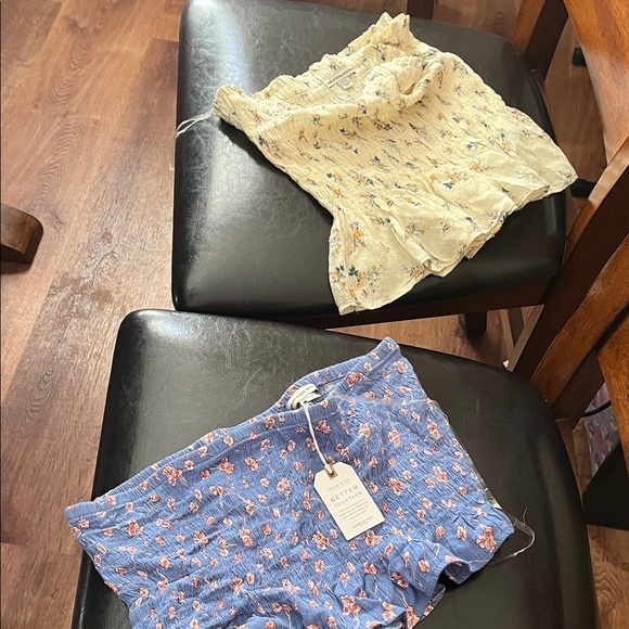 American Eagle Outfitters Tops - American Eagle Outfitters Blue and Pink Floral Top Bundle